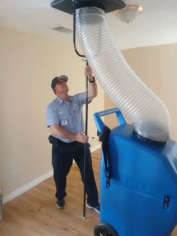 Mini Split Installation technician using HEPA equipment in Baker City